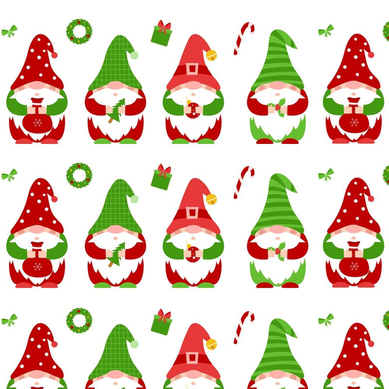 Christmas Dwarfs & Gifts Fabric Variation 2 - ineedfabric.com