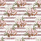 Christmas Elements on Stripes Fabric - Pink - ineedfabric.com