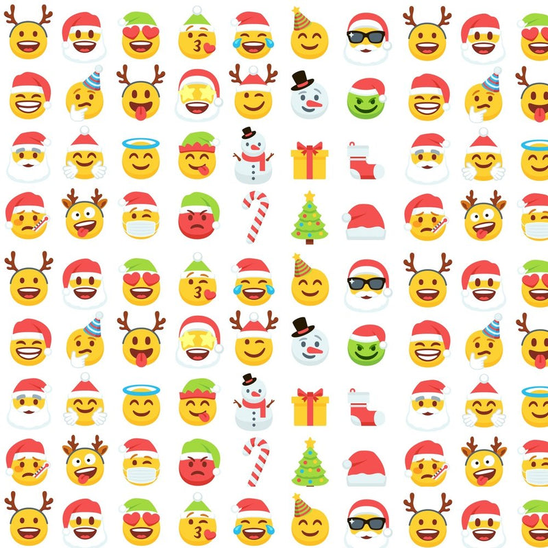 Christmas Emojis Fabric - ineedfabric.com