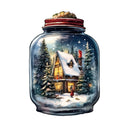 Christmas Eve Scene Jar 22 Fabric Panel - ineedfabric.com