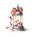 Christmas Eve Scene Jar 6 Fabric Panel - ineedfabric.com