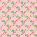 Christmas Flamingos Fabric - Pink - ineedfabric.com