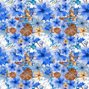 Christmas Floral Pattern 4 Fabric - ineedfabric.com