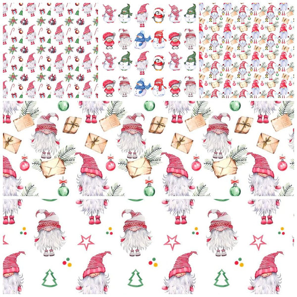 Christmas Forest Gnomes Fat Quarter Bundle - 5 Pieces - ineedfabric.com