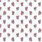 Christmas French Bulldogs Fabric - White - ineedfabric.com