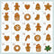 Christmas Gingerbread Cookies Advent Calendar Fabric Panel - ineedfabric.com