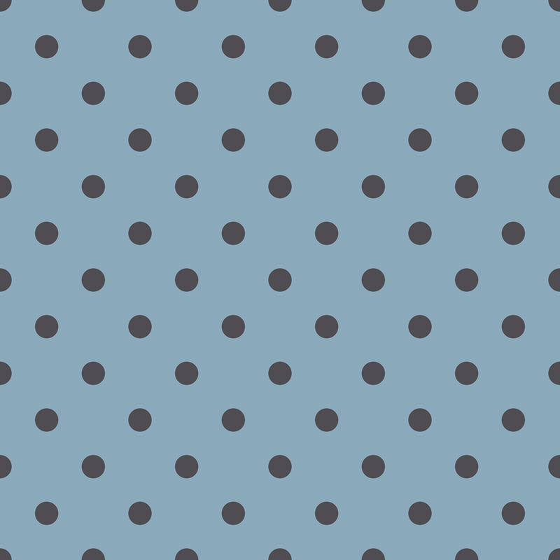 Christmas Gnome Dots Fabric - Grey/Blue - ineedfabric.com