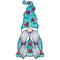 Christmas Gnome In Heart Hat Fabric Panel - ineedfabric.com