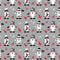Christmas Gnomes & Berries Fabric - Gray - ineedfabric.com