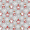 Christmas Gnomes & Snowflakes Fabric - Gray - ineedfabric.com