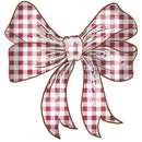 Christmas Home Plaid Bow Fabric Panel - ineedfabric.com