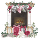 Christmas Home Scene 2 Fabric Panel - ineedfabric.com