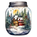 Christmas House with Stars in a Jar Fabric Panel - ineedfabric.com