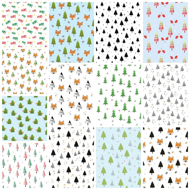 Christmas In The Forest Fat Quarter Bundle - 13 Pieces - ineedfabric.com