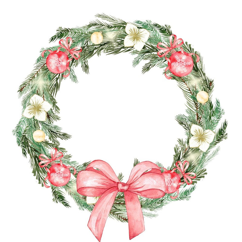 Christmas Joy Wreath Fabric Panel - ineedfabric.com