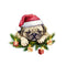 Christmas Lazy Pug Fabric Panel - ineedfabric.com