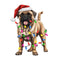 Christmas Lights & Bullmastiff Fabric Panel - ineedfabric.com