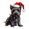 Christmas Lights & Scottish Terrier Fabric Panel - ineedfabric.com