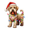 Christmas Lights & Soft Coated Wheaten Terrier Fabric Panel - ineedfabric.com