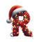 Christmas Lights Wrapped Letter ''R'' Fabric Panel - ineedfabric.com