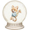 Christmas Little Critters Fox in Snow Globe Fabric Panel - ineedfabric.com