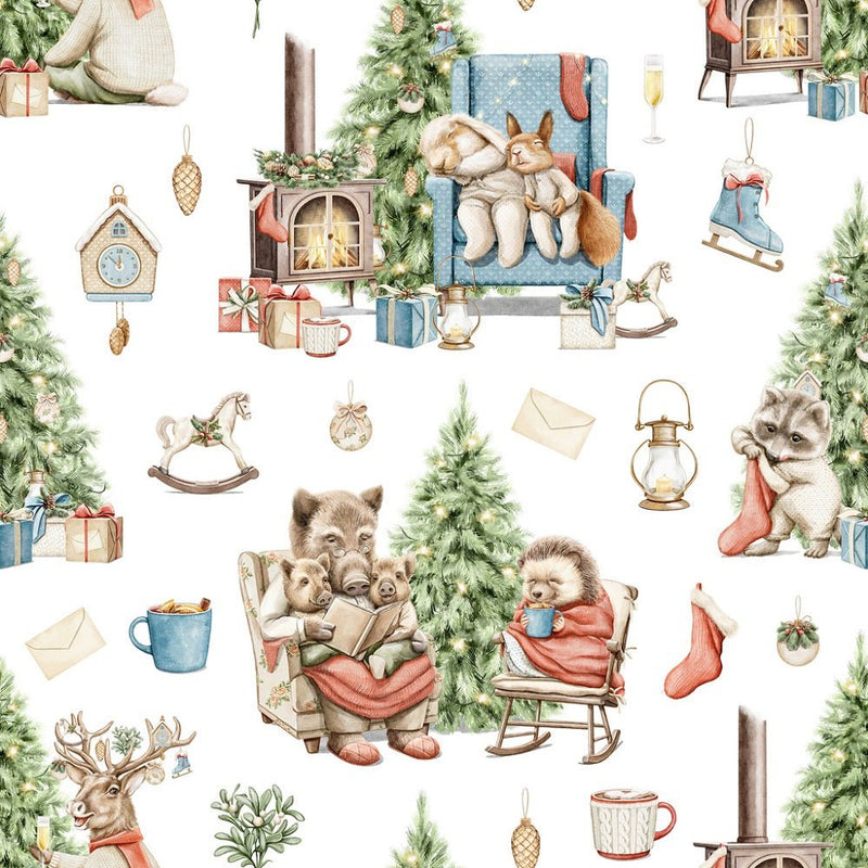 Christmas Little Critters Main Fabric - ineedfabric.com