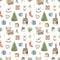 Christmas Little Critters Objects Fabric - ineedfabric.com