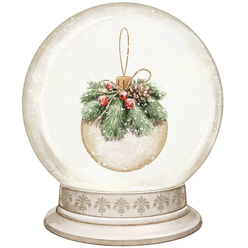 Christmas Little Critters Ornament in Snow Globe Fabric Panel - ineedfabric.com