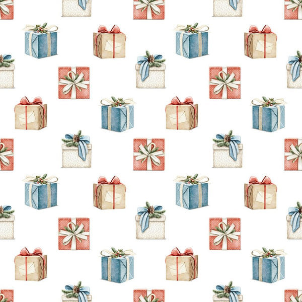 Christmas Little Critters Presents Fabric - ineedfabric.com