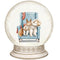 Christmas Little Critters Sleeping Animals Snow Globe Fabric Panel - ineedfabric.com