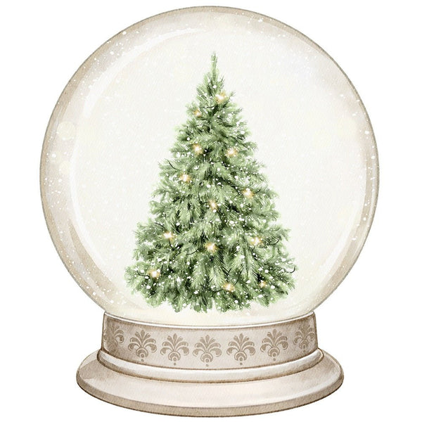 Christmas Little Critters Tree in Snow Globe Fabric Panel - ineedfabric.com