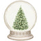Christmas Little Critters Tree in Snow Globe Fabric Panel - ineedfabric.com