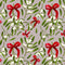 Christmas Mistletoe Fabric - Grey - ineedfabric.com