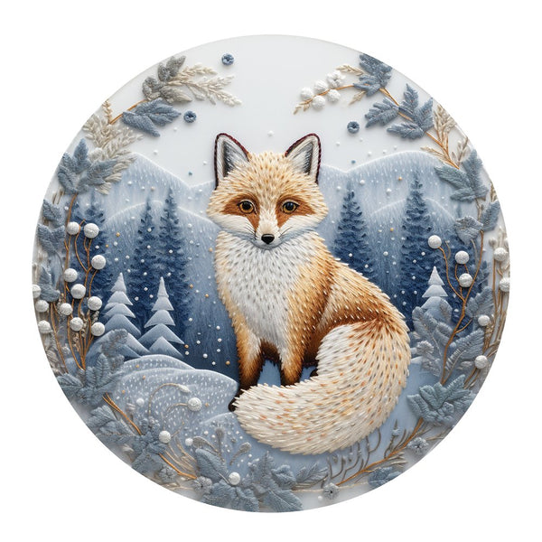 Christmas Ornaments Fox 5 Fabric Panel - ineedfabric.com