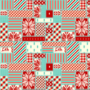 Christmas Patchwork Fabric - Variation 3 - ineedfabric.com