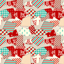 Christmas Patchwork Fabric - Variation 4 - ineedfabric.com