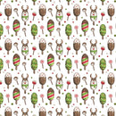 Christmas Popsicles Fabric - White - ineedfabric.com