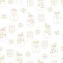 Christmas Snowman Tone on Tone Fabric - ineedfabric.com