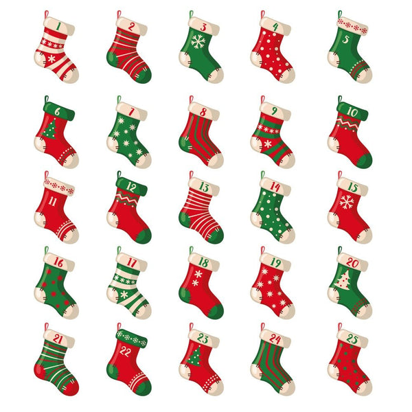 Christmas Stockings Advent Calendar Fabric Panel - ineedfabric.com
