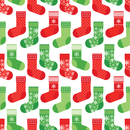 Christmas Stockings Allover Fabric - RedGreen - ineedfabric.com