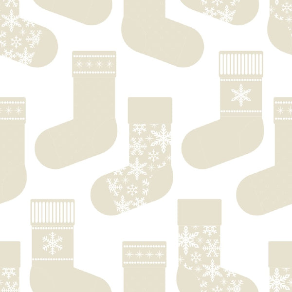 Christmas Stockings Allover Tone on Tone Fabric - ineedfabric.com