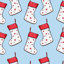 Christmas Stockings with Stars - Blue - ineedfabric.com