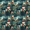 Christmas Train & Bear Fabric - ineedfabric.com