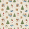 Christmas Trees & Presents Fabric - Cream - ineedfabric.com