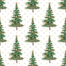 Christmas Trees & Triangles Fabric - Tan - ineedfabric.com