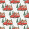 Christmas Trucks & Trees Fabric - White - ineedfabric.com