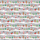 Christmas With Friends Fabric - Silver - ineedfabric.com