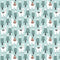 Christmas With Llamas Fabric - Blue - ineedfabric.com