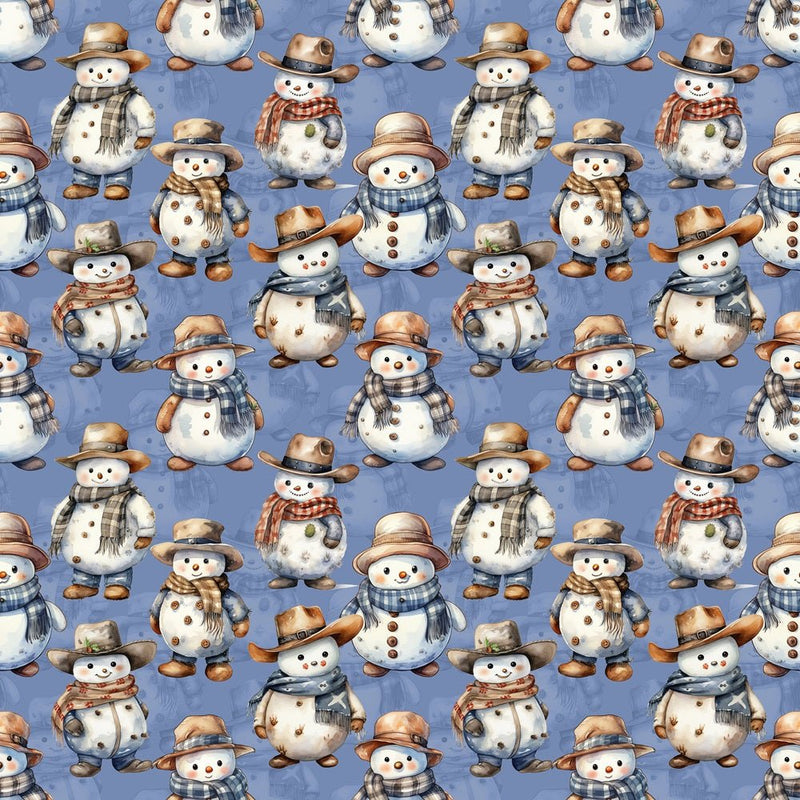 Chubby Snowmen Fabric - ineedfabric.com