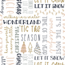 Cider & Sage Christmas Font Fabric - ineedfabric.com